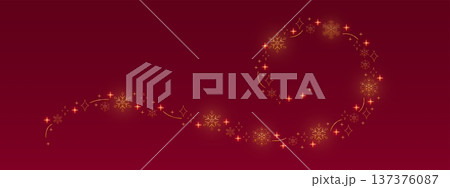 Golden snowflake border, swirl abstract pattern Golden snowflake border, swirl abstract pattern 137376087