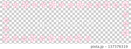 Simple cherry blossom frame decoration Simple cherry blossom frame decoration 137376319