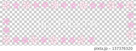 Simple cherry blossom frame decoration Simple cherry blossom frame decoration 137376320