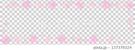 Simple cherry blossom frame decoration Simple cherry blossom frame decoration 137376324