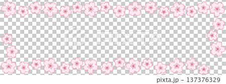 Simple cherry blossom frame decoration Simple cherry blossom frame decoration 137376329