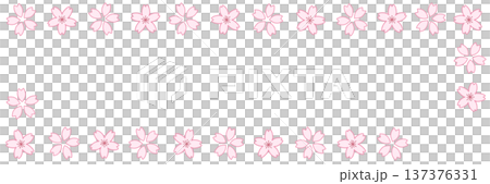 Simple cherry blossom frame decoration Simple cherry blossom frame decoration 137376331
