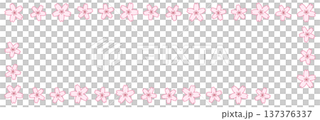 Simple cherry blossom frame decoration Simple cherry blossom frame decoration 137376337