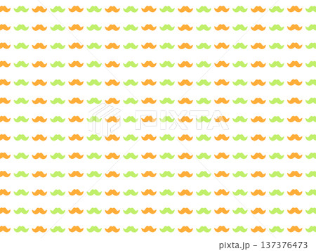 緑橙のヒゲの背景素材 137376473