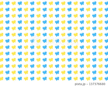 青黄のチョウの背景素材 青黄のチョウの背景素材 137376680