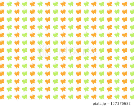 緑橙のチョウの背景素材 緑橙のチョウの背景素材 137376682