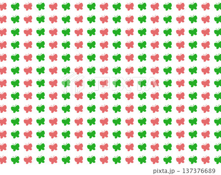 赤緑のチョウの背景素材 137376689