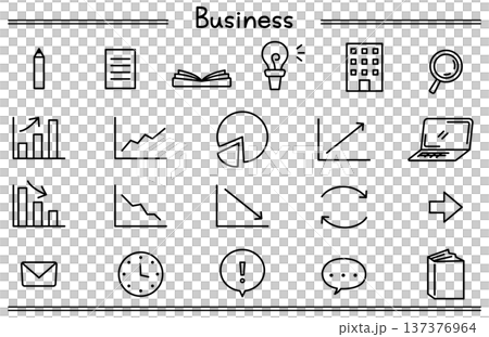 Simple and easy-to-use business icon set Simple and easy-to-use business icon set 137376964