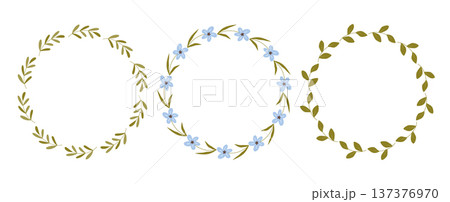 Floral wreath set Floral wreath set 137376970