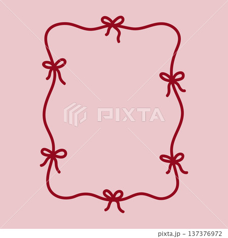 Hand-drawn red decorative frame Hand-drawn red decorative frame 137376972