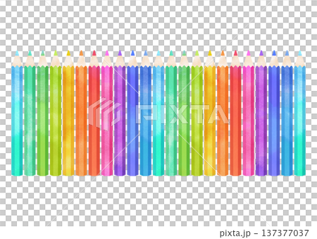 Colorful watercolor-style colored pencil illustration Colorful watercolor-style colored pencil illustration 137377037