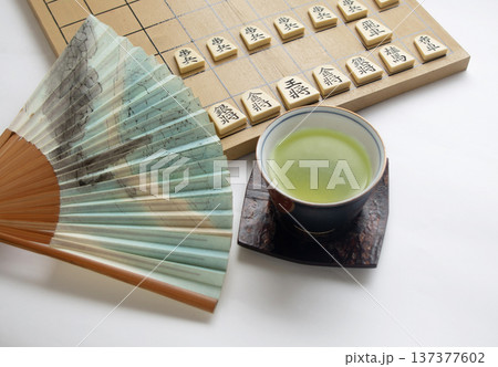 将棋 将棋の駒 扇子 湯呑み茶碗 茶托 将棋 将棋の駒 扇子 湯呑み茶碗 茶托 137377602
