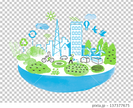 Watercolor, Environment, City, Innovation Watercolor, Environment, City, Innovation 137377675