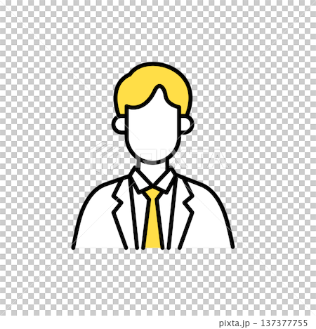 Simple line drawing illustration of a businessman Simple line drawing illustration of a businessman 137377755