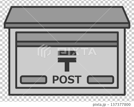 Illustration of a mailbox where postcards and notices arrive Illustration of a mailbox where postcards and notices arrive 137377800