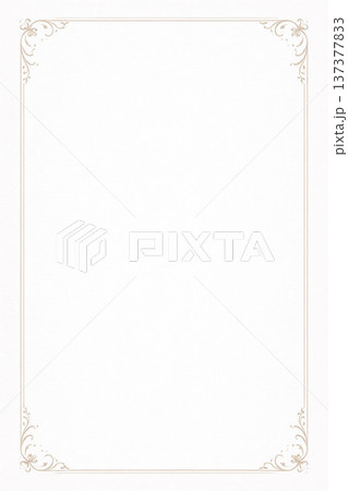 エレガントシリーズ：縦長フレームが彩るミニマル白背景 137377833