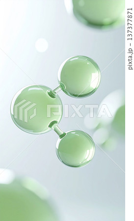 CICA(ツボクサ)をイメージした鎮静系美容成分の透明分子、敏感肌ケアと皮膚科 CICA(ツボクサ)をイメージした鎮静系美容成分の透明分子、敏感肌ケアと皮膚科 137377871