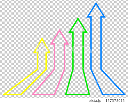 Illustration of an arrow showing rising sales and performance Illustration of an arrow showing rising sales and performance 137378013