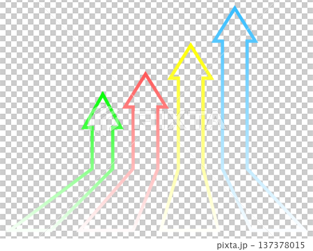 Illustration of an arrow showing rising sales and performance Illustration of an arrow showing rising sales and performance 137378015