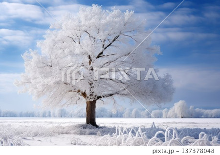 Snow-Covered Landscapes - Generative AI Snow-Covered Landscapes - Generative AI 137378048