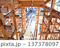 大阪関西万博2025の大屋根リングの間から見た景色 137378097