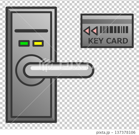 Card key door knobs for security in hotels and homes Card key door knobs for security in hotels and homes 137378106