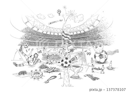 Soccer doodle	 137378107