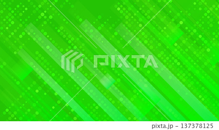 斜線と丸のドットで組み合わせた緑色の抽象的な背景素材 137378125