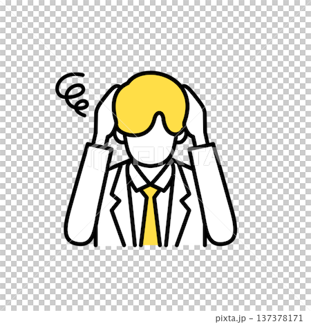 Simple line drawing illustration of a businessman Simple line drawing illustration of a businessman 137378171