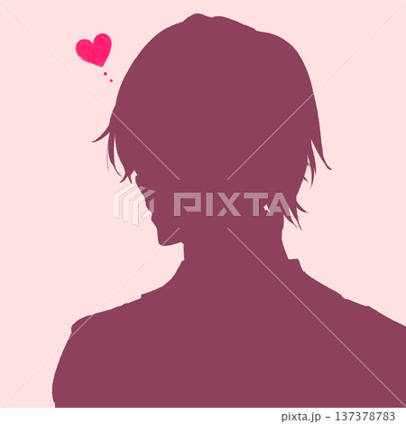 ファンタジーの王子様風の男性　恋　シルエット 137378783