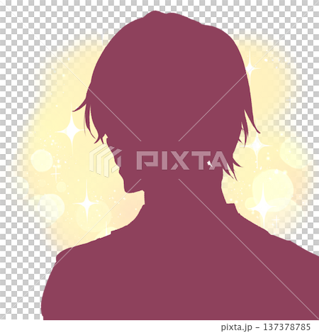 ファンタジーの王子様風の男性 シルエット ファンタジーの王子様風の男性 シルエット 137378785