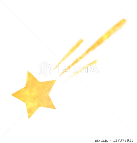 流れ星の水彩イラスト 流れ星の水彩イラスト 137378913