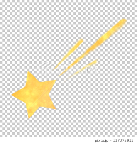 流れ星の水彩イラスト 流れ星の水彩イラスト 137378913