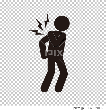 腰を痛めた人のイラスト 137379002
