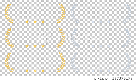 金銀三星桂冠相框套裝 137379175