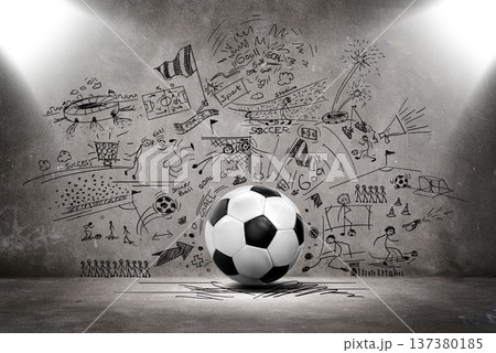 Soccer doodle 137380185