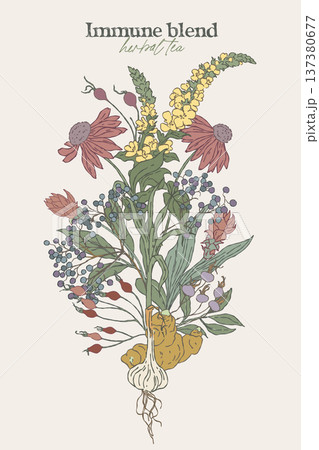 botanical bouquet featuring immune herbal blend 137380677