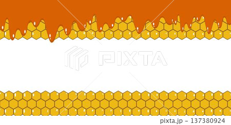 Honey Drip With Honeycomb Hexagon Background Honey Drip With Honeycomb Hexagon Background 137380924