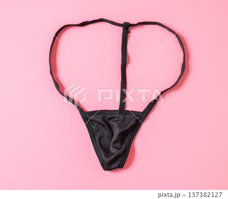 Cosplay women's underwear on color background. 137382127