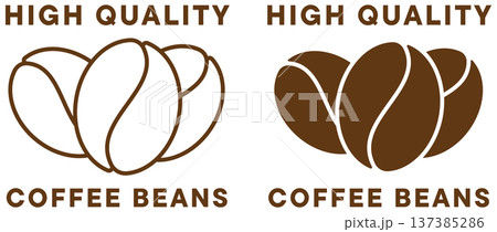 Collection of caffeine free coffee badges featuring bean and slash icons for branding Collection of caffeine free coffee badges featuring bean and slash icons for branding 137385286
