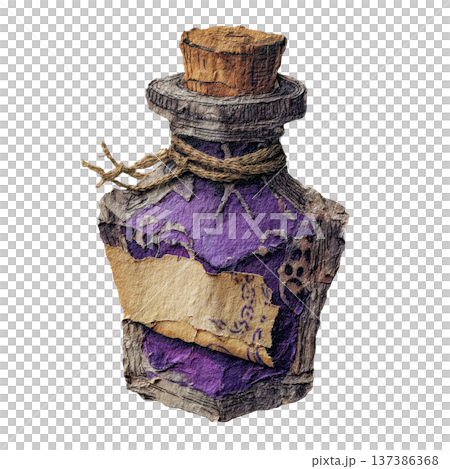 Vintage Magic Potion Bottle Gothic Fantasy Alchemy Elixir Clipart 137386368