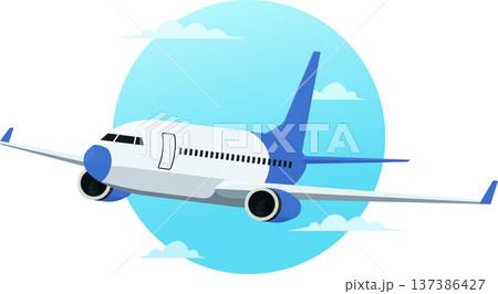 Airplane flying in the sky illustration Airplane flying in the sky illustration 137386427