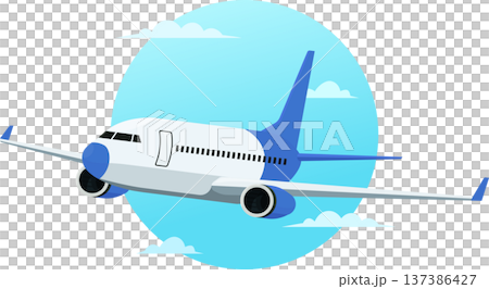 Airplane flying in the sky illustration Airplane flying in the sky illustration 137386427