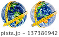 World Obesity Day concept, Earth Globe with measuring tape. 3D rendering 137386942