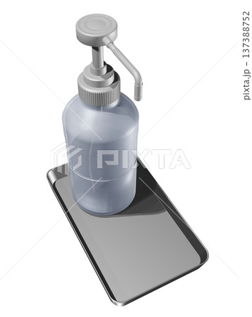 消毒イメージ（アルコール噴霧器　Alcohol dispenser） 137388752