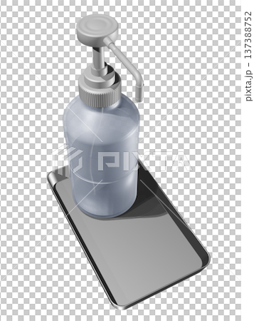 消毒イメージ（アルコール噴霧器　Alcohol dispenser） 137388752