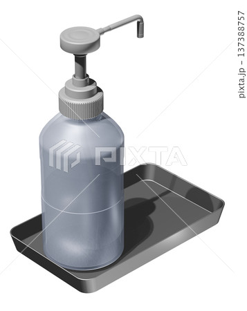 消毒イメージ（アルコール噴霧器　Alcohol dispenser） 137388757