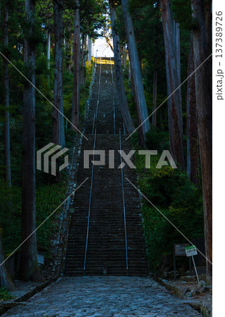 秋の山梨県身延町 紅葉の身延山久遠寺 菩提梯 秋の山梨県身延町 紅葉の身延山久遠寺 菩提梯 137389726