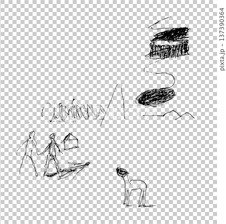 【透明背景】異世界場景,兩人手牽手,還有一隻神秘的四足動物。 【透明背景】異世界場景,兩人手牽手,還有一隻神秘的四足動物。 137390364