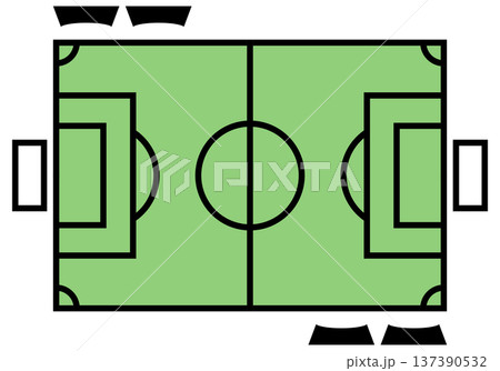 サッカーコート 137390532